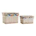 Basket set DKD Home Decor Polyester wicker Bali (2 pcs)