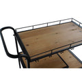 Multi-purpose Cart DKD Home Decor Black Iron MDF Wood (86 x 40 x 90.5 cm)