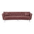 Sofa DKD Home Decor Pink Polyester Metal (250 x 100 x 80 cm)