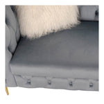 Sofa DKD Home Decor Blue Polyester Metal (230 x 90 x 91 cm)