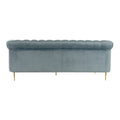 Sofa DKD Home Decor Blue Polyester Metal (230 x 90 x 91 cm)