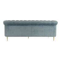 Sofa DKD Home Decor Blue Polyester Metal (230 x 90 x 91 cm)