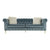 Sofa DKD Home Decor Blue Polyester Metal (230 x 90 x 91 cm)