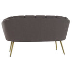 Sofa DKD Home Decor Grey Polyester Metal (141 x 74 x 78 cm)