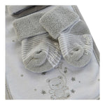 Set Lätzchen und Babyschuhe DKD Home Decor 0-6 Monate Baumwolle