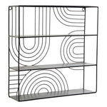 Shelves DKD Home Decor Black Metal (40 x 11 x 40 cm)