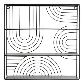 Shelves DKD Home Decor Black Metal (40 x 11 x 40 cm)