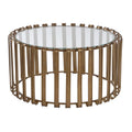 Side table DKD Home Decor Crystal Metal Copper (75 x 75 x 40 cm)