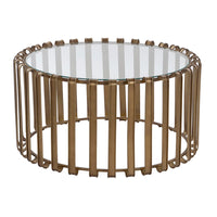 Side table DKD Home Decor Crystal Metal Copper (75 x 75 x 40 cm)