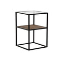 Side table DKD Home Decor Crystal Black Metal MDF Wood (40 x 40 x 60 cm)