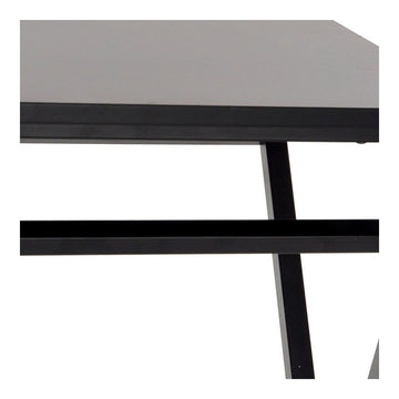 Side table DKD Home Decor Black Metal MDF Wood (80 x 40 x 68.5 cm)