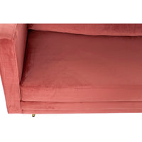 3-Seater Sofa DKD Home Decor Red Polyester Metal Golden (210 x 78 x 85 cm)