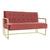 Sofa DKD Home Decor Red Polyester Metal Glam (128 x 70 x 76 cm)