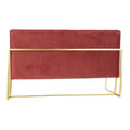 Sofa DKD Home Decor Red Polyester Metal Glam (128 x 70 x 76 cm)