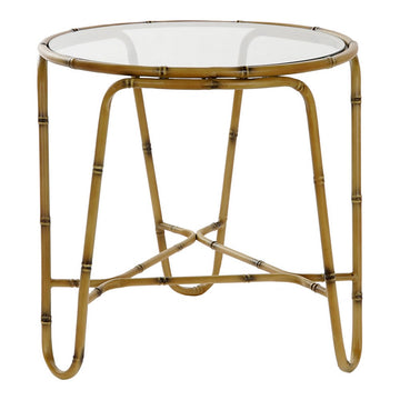 Side table DKD Home Decor Brown Metal Crystal (51 x 51 x 52 cm)