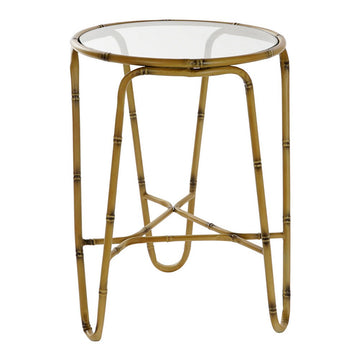 Side table DKD Home Decor Brown Metal Crystal (43 x 43 x 60 cm)