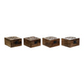 Jewelry box DKD Home Decor Indian Man Mango wood (10 x 10 x 6 cm) (4 pcs)