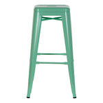 Stool DKD Home Decor Turquoise Metal (43 x 43 x 76 cm)