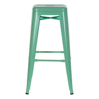 Stool DKD Home Decor Turquoise Metal (43 x 43 x 76 cm)