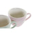 Set of 6 Cups with Plate DKD Home Decor Blue Pink Green Stoneware 150 ml