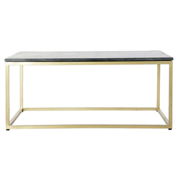Side table DKD Home Decor Black Golden Marble Iron (100 x 61 x 43 cm)