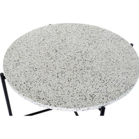 Dining Table DKD Home Decor Stone Iron (80 x 80 x 45 cm)