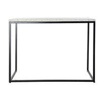 Console DKD Home Decor White Black Stone Iron (100 x 40 x 77 cm)