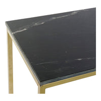 Side table DKD Home Decor Black Marble Iron Golden (40 x 46 x 65 cm)