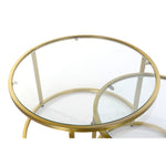 Set of 2 tables DKD Home Decor Crystal Golden Iron (75 x 75 x 46 cm) (2 pcs)