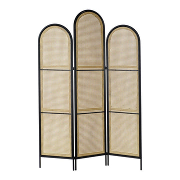 Folding screen DKD Home Decor Wood Rattan (120 x 2 x 180 cm)