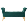 Bench DKD Home Decor Green Polyester Wood (130 x 44 x 69 cm)