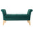 Bench DKD Home Decor Green Polyester Wood (130 x 44 x 69 cm)