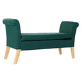 Bench DKD Home Decor Green Polyester Wood (130 x 44 x 69 cm)