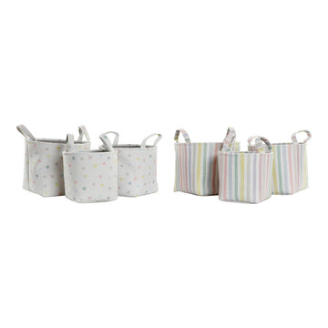 Basket set DKD Home Decor Polyester (2 pcs)