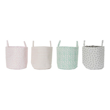 Laundry basket DKD Home Decor Polyester (4 pcs) (35 x 35 x 38 cm)