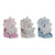 Fluffy toy DKD Home Decor Blue Beige Pink Polyester (3 pcs) (10 x 10 x 18 cm) (3 pcs)