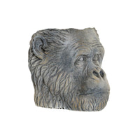 Planter DKD Home Decor Cement Dark Grey Gorilla (20 x 18 x 18 cm)