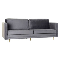 Sofa DKD Home Decor Grey Polyester Metal (210 x 82 x 90 cm)