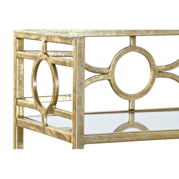 Console DKD Home Decor Metal Golden Mirror (127 x 23 x 90 cm)