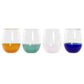 Glass DKD Home Decor Borosilicate Glass (4 pcs) (9.5 x 9.5 x 12 cm)