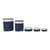 Basket set DKD Home Decor Navy Blue Polyester wicker (5 pcs)