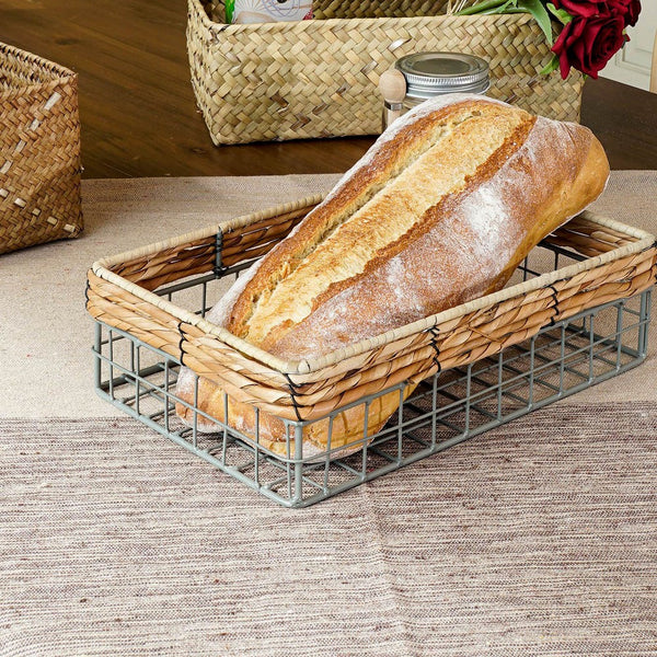 Basket set DKD Home Decor Metal Fibre (2 pcs)