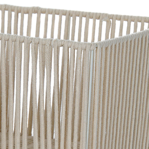 Basket set DKD Home Decor Cotton Metal Boho (3 pcs)