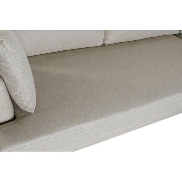 Chaise Longue Sofa DKD Home Decor Beige Polyester Metal (240 x 160 x 85 cm)