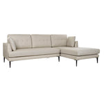 Chaise Longue Sofa DKD Home Decor Beige Polyester Metal (240 x 160 x 85 cm)