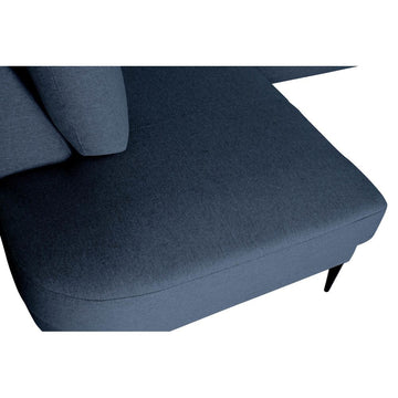 Chaise Longue Sofa DKD Home Decor Cotton Metal Navy Blue (240 x 150 x 84 cm)