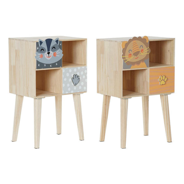 Chest of drawers DKD Home Decor Pinewood (40 x 27 x 66 cm) (2 pcs)