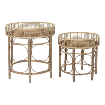 Side Table DKD Home Decor Rattan (2 pcs)