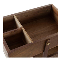 Box with compartments DKD Home Decor Acacia (25.5 x 45.7 x 16 cm)