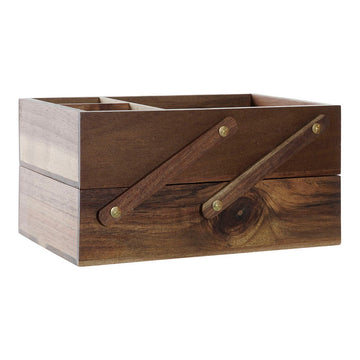 Box with compartments DKD Home Decor Acacia (25.5 x 45.7 x 16 cm)